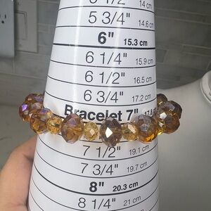 Elegant Gold and Brown Beaded Bracelet